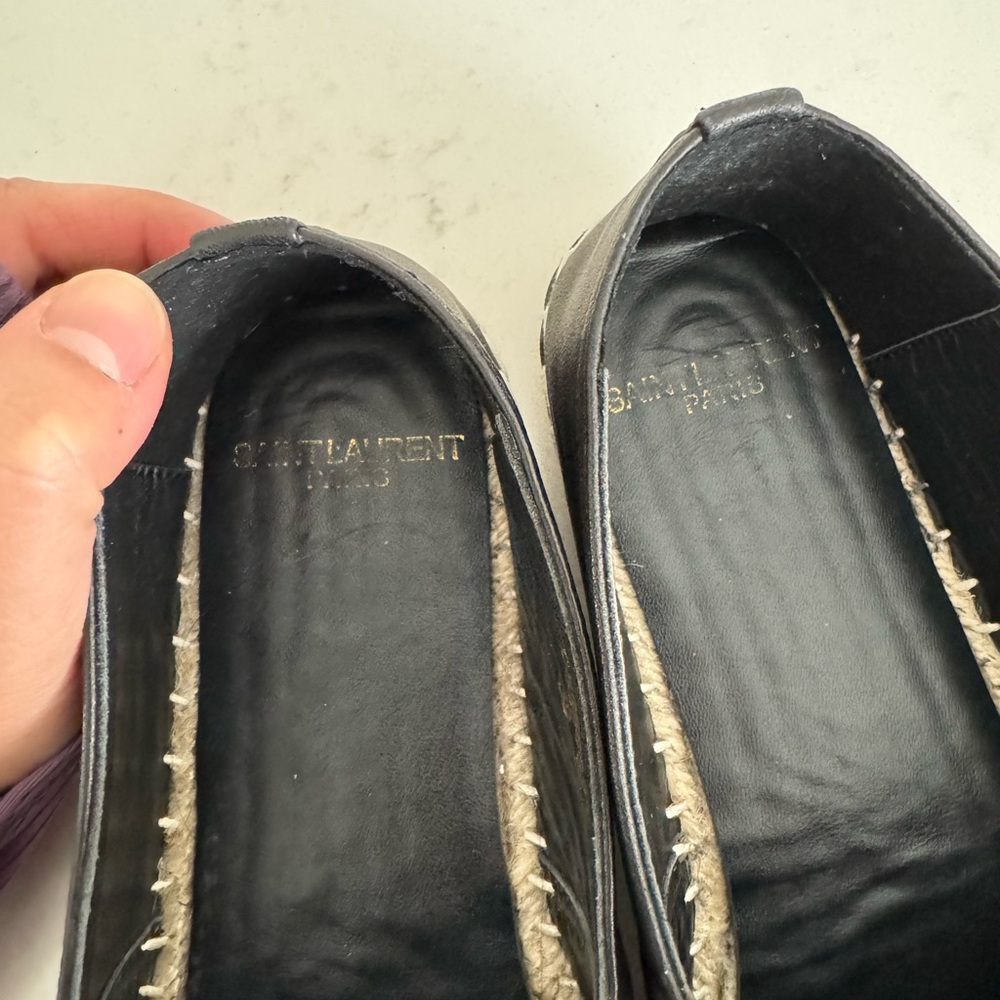 Saint Laurent Black Leather Loafers - Picture 4 of 11